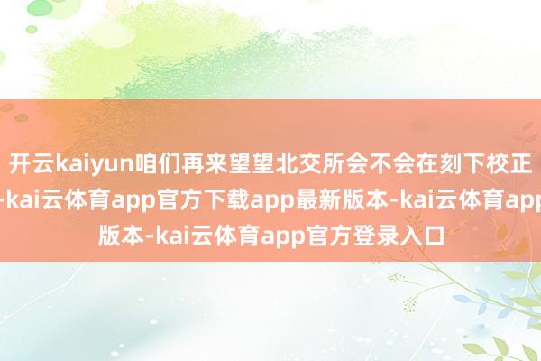 开云kaiyun咱们再来望望北交所会不会在刻下校正新股申购格式-kai云体育app官方下载app最新版本-kai云体育app官方登录入口