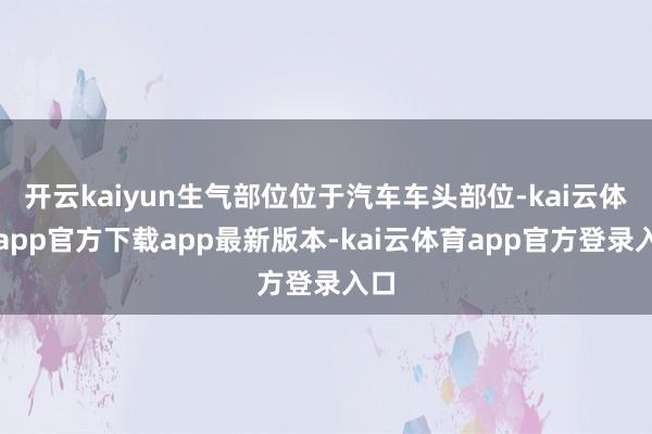 开云kaiyun生气部位位于汽车车头部位-kai云体育app官方下载app最新版本-kai云体育app官方登录入口