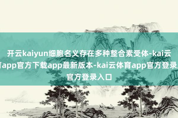 开云kaiyun细胞名义存在多种整合素受体-kai云体育app官方下载app最新版本-kai云体育app官方登录入口